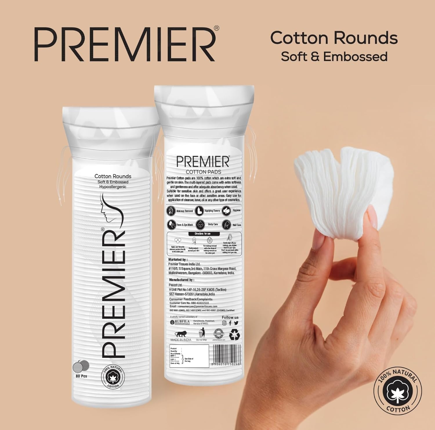 Premier Cotton Pads- Pack of 2