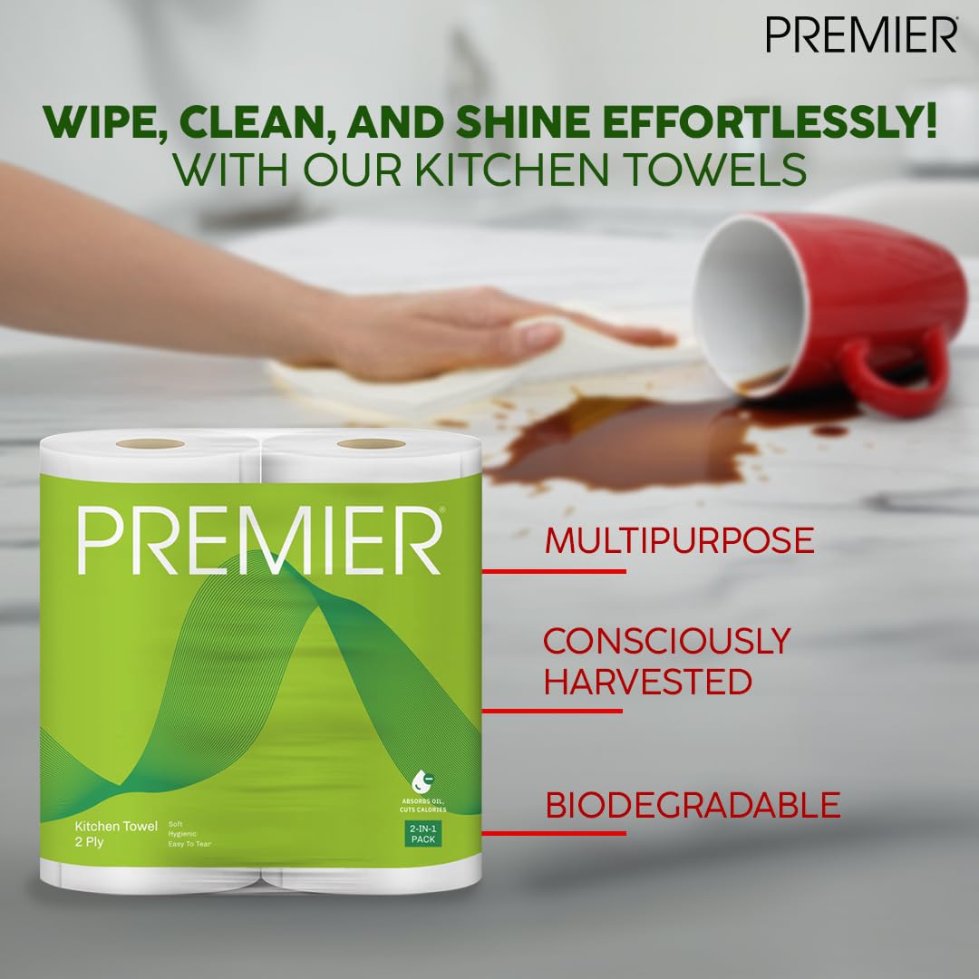 Premier Kitchen Towel Roll 4x1-Pack of 2