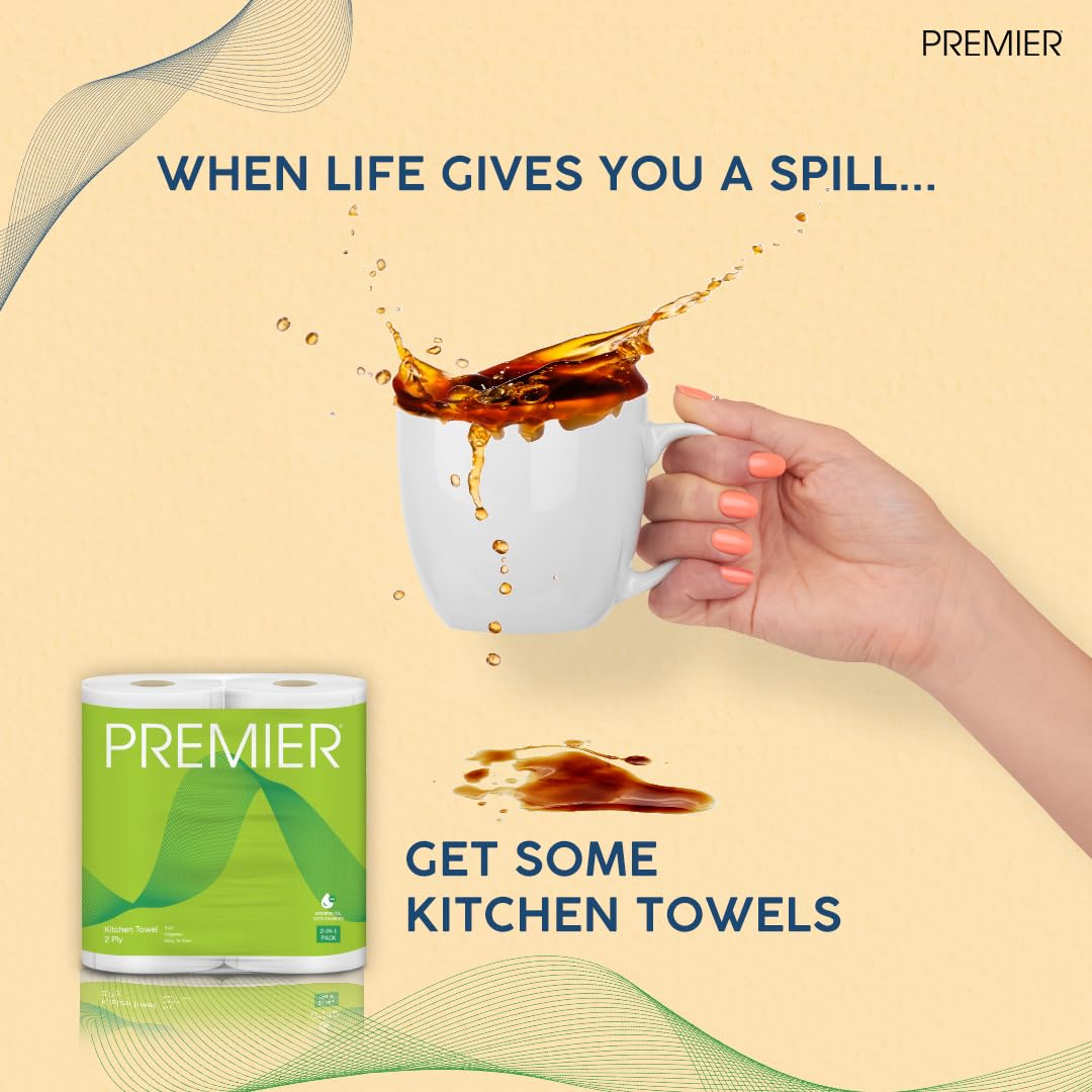 Premier Kitchen Towel Roll 4x1-Pack of 2